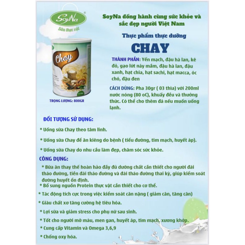 Sữa thực vật Chay - Từ 10 loại hạt cao cấp - Dùng cho người ăn Chay ,giảm cân ,tiểu đường ,mỡ máu ... ( Hộp 800gr )