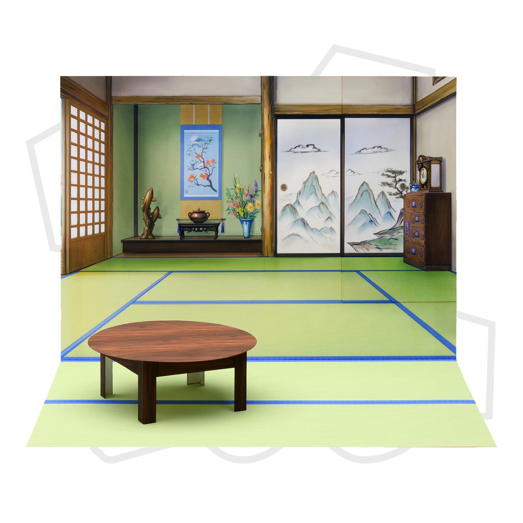 Mô hình giấy kiến trúc Phòng kiểu Nhật Bản