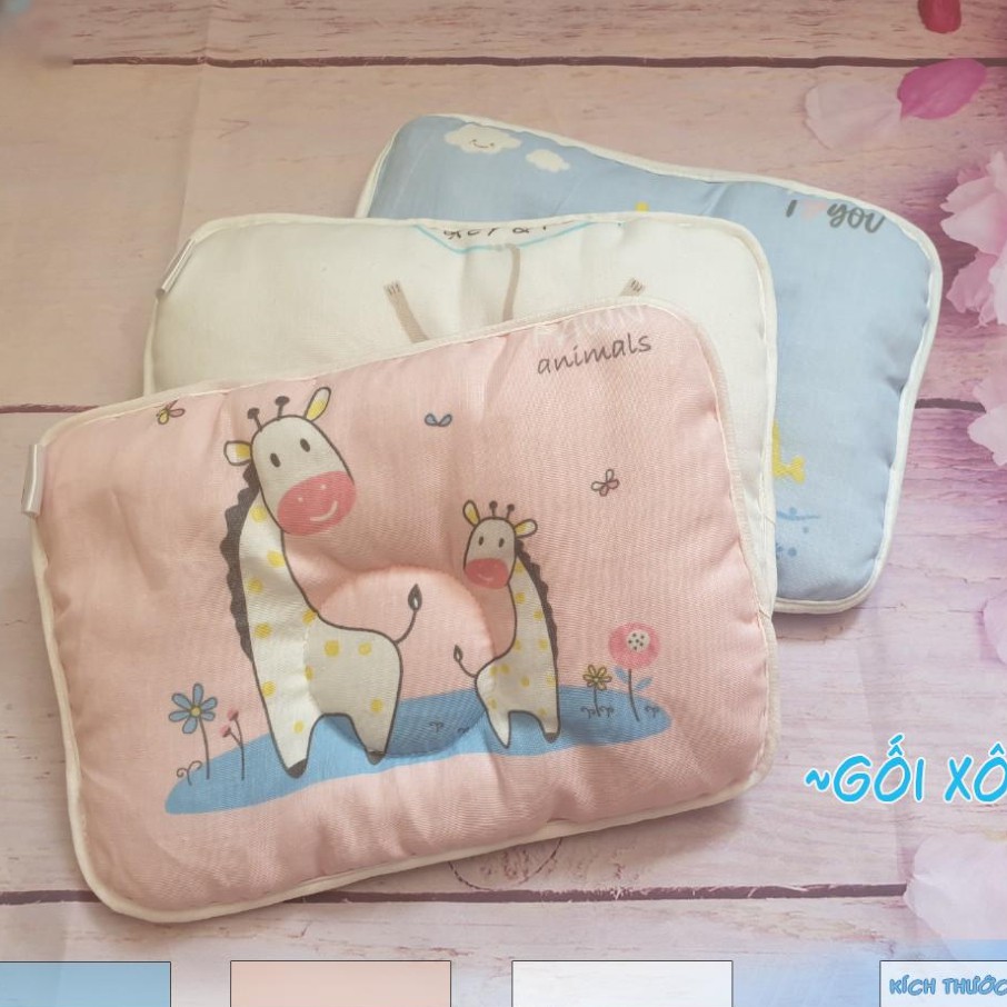 Gối xô cao cấp LeeLee Kids xuất nhật chống bẹp đầu hàng loại 1 cho bé sơ sinh