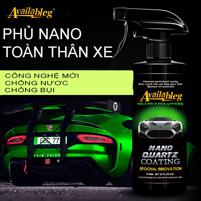 Dung dich nano phủ bóng toàn xe ( bao gồm kính) available 250ml chống đọng nước, bảo về màu sơn