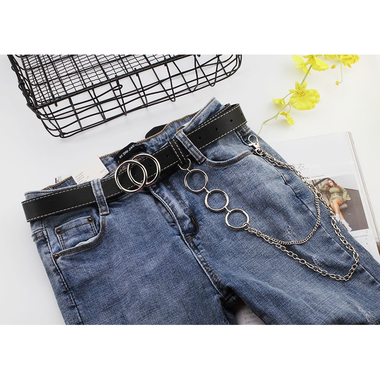 Thắt lưng Ulzzang kèm chain mới nhất
