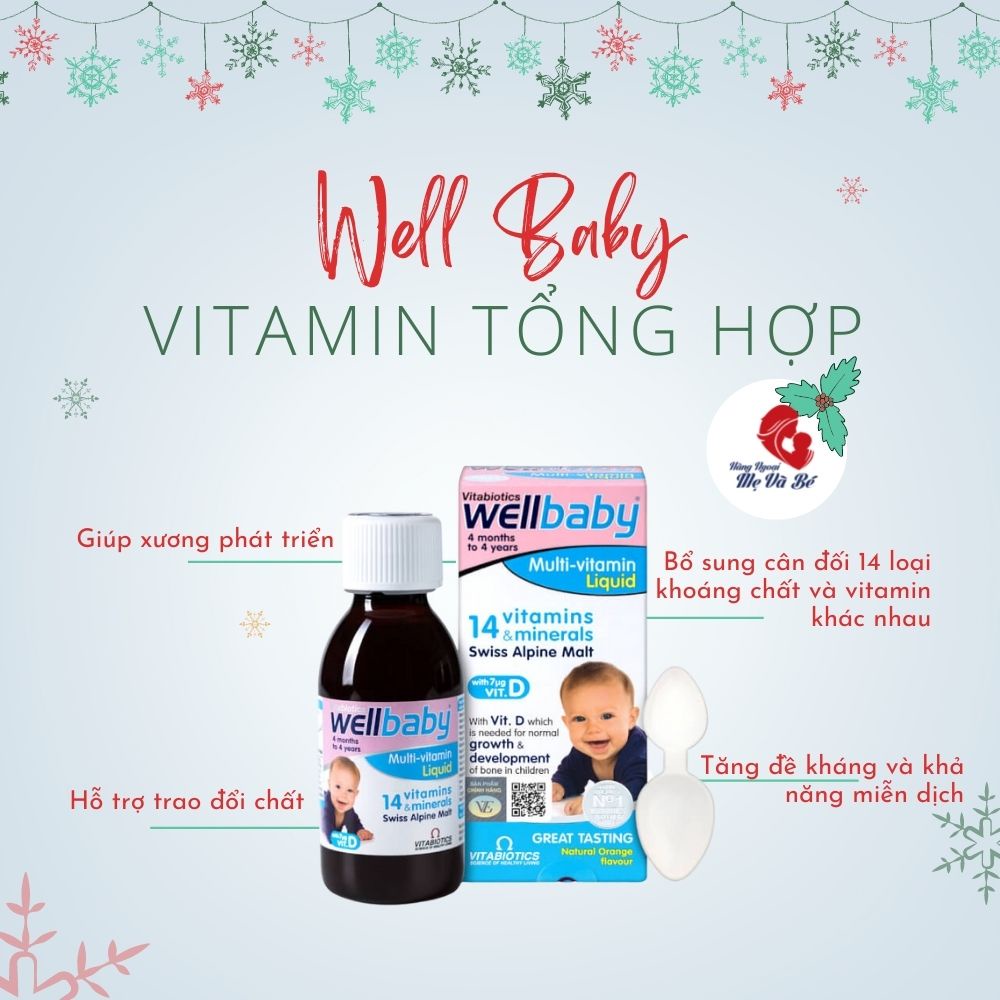 Vitamin tổng hợp WELLBABY Multi-Vitamin Liquid cho bé [Date 5/2024]