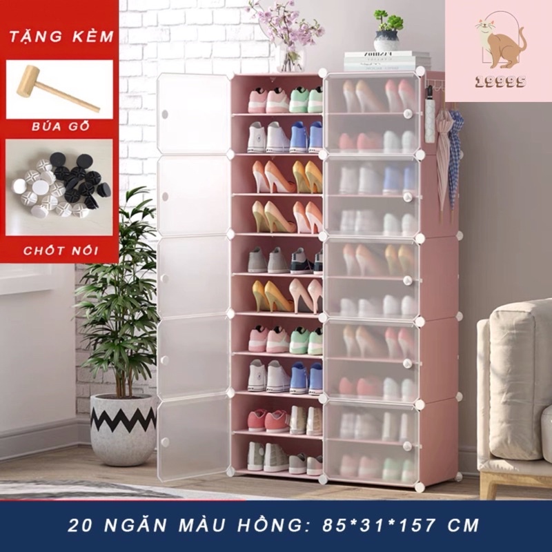 [TỦ GIÀY 16-18-20 NGĂN] Tủ nhựa đựng giày lắp ghép - Kệ để giày đa năng | BigBuy360 - bigbuy360.vn