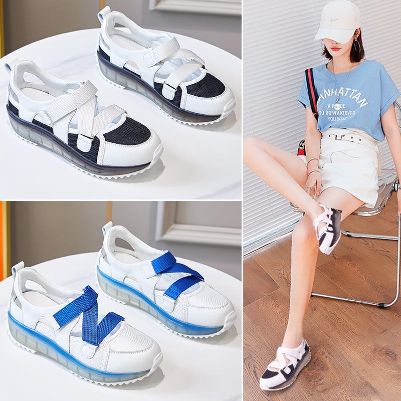 Giày Sandal Thể Thao Đế Dày / Dày Khoét Rỗng Phong Cách Hàn Quốc Mùa Hè Hàng Mới Dành Cho Bạn Nữ