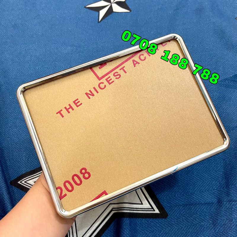 Khung biển số Xe Máy Titan, 7 màu, vàng, inox  - khung biển số xe máy