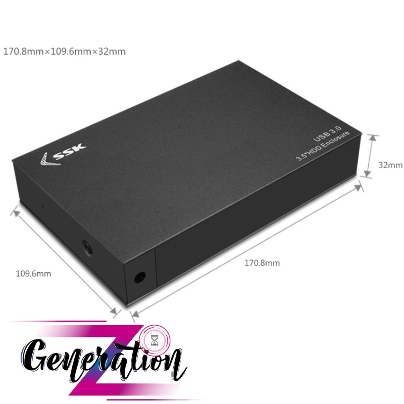 Hộp Đựng Ổ Cứng 3.5 inch USB 3.0 SSK (HE-G3000) - HDD Box 3.5 SSK (HE-G3000)