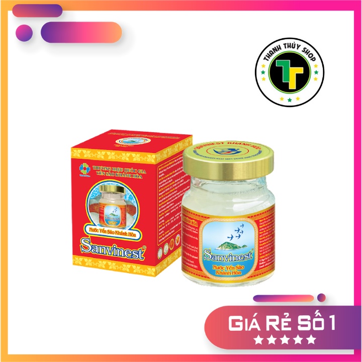 Yến sào Khánh Hòa cao cấp có đường/không đường hiệu Sanest bán lẻ từng hủ loại 70ml