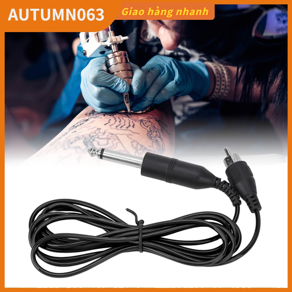 Dây Kẹp Hình Xăm Silicone Cáp Máy Nguồn với Giao Diện RCA Thẳng Autumn063