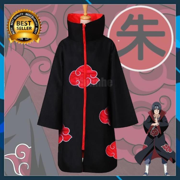 Áo choàng Akatsuki Cosplay phim Naruto- áo Anime đẹp giá rẻ chất lượng