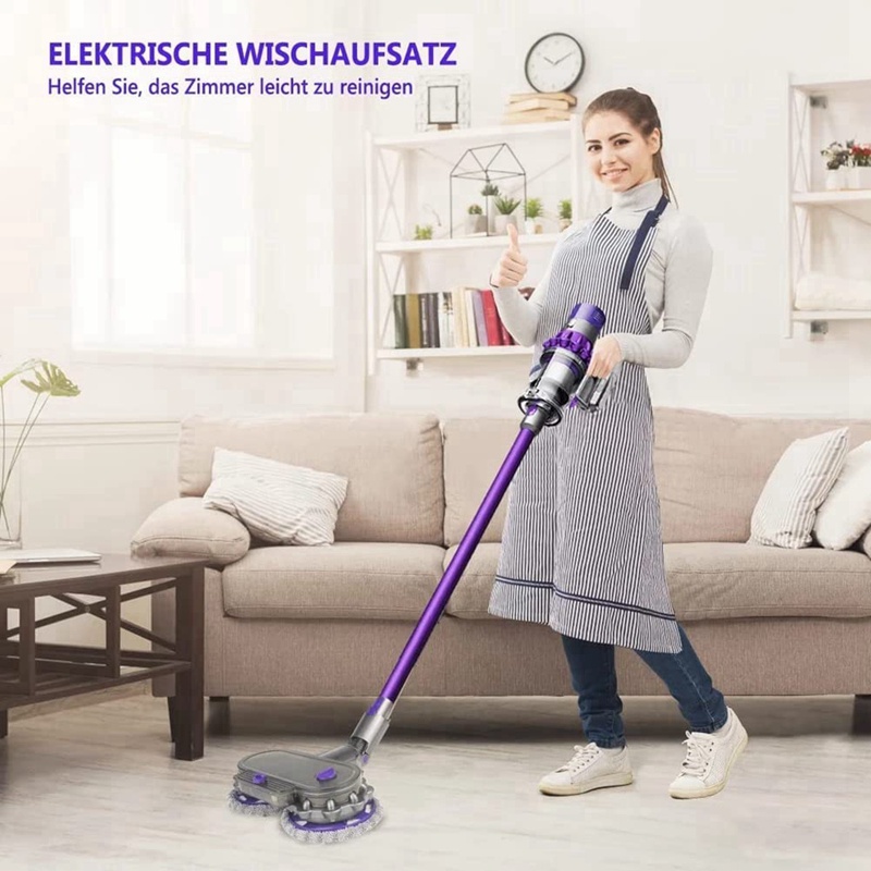 Đầu Lau Nhà Cho Máy Hút Bụi Dyson V12 Slim, V10 Slim + Thùng Nước + 6 Khăn Lau