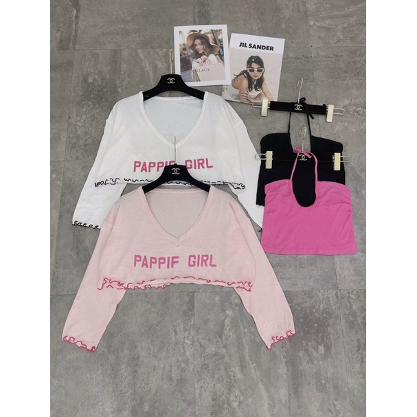 Set áo dài tay kèm áo yếm