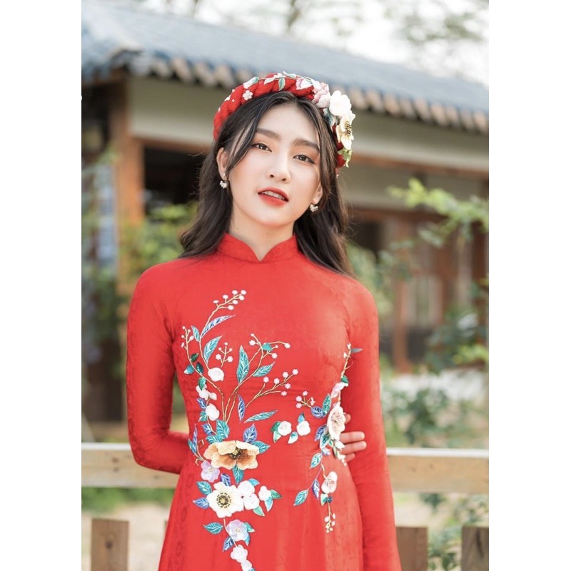 Mấn cô dâu đính hoa thêu