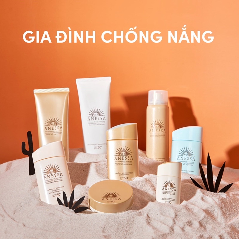 Kem Chống Nắng Anessa Perfect UV Sunscreen Mild Milk/ Gel Nhật Bản 60ML/90Gr [Mẫu Mới]