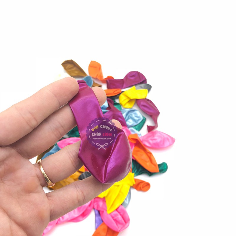 Bong bóng tròn Xi đủ màu 25 cm - 50 Cái/1 Bịch
