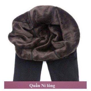 ♥️Quần nối gót lót nỉ lông siêu ấm cho nữ