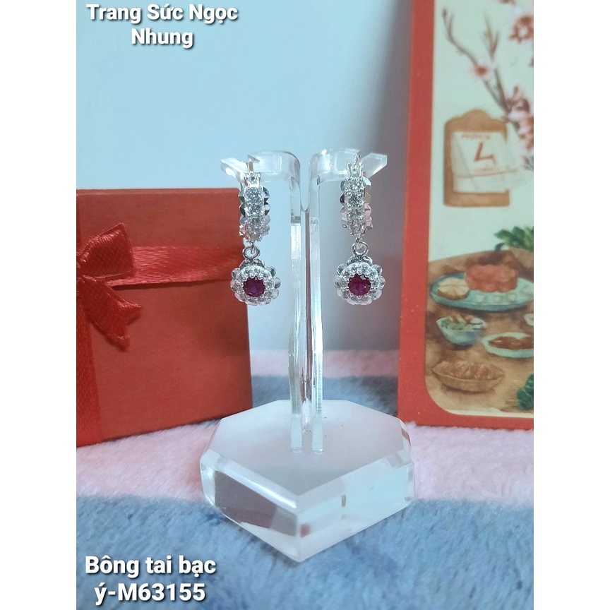 Bông tai bạc ý-M63
