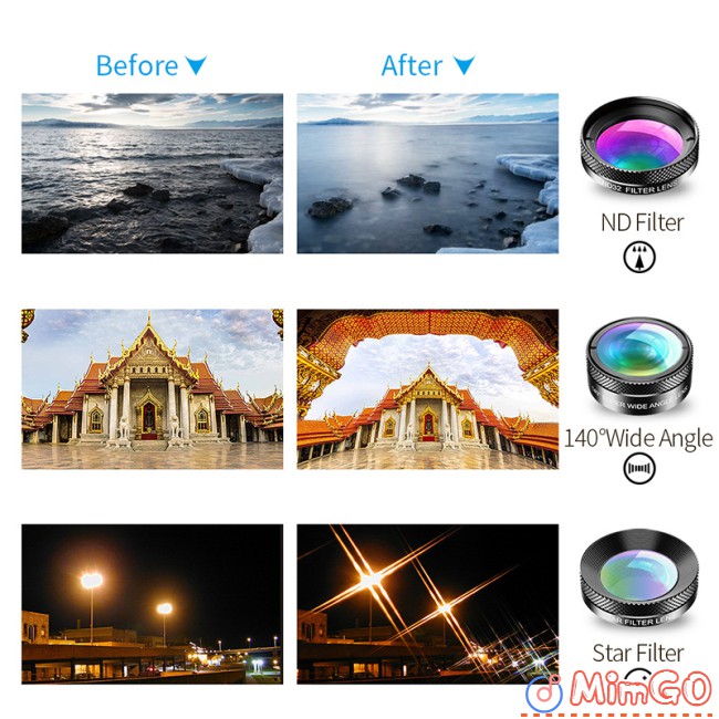 Starlight Set Universal External Mobile Phone Lens Angle Polarized Extended Fisheye 6-in-1 Macro Wide