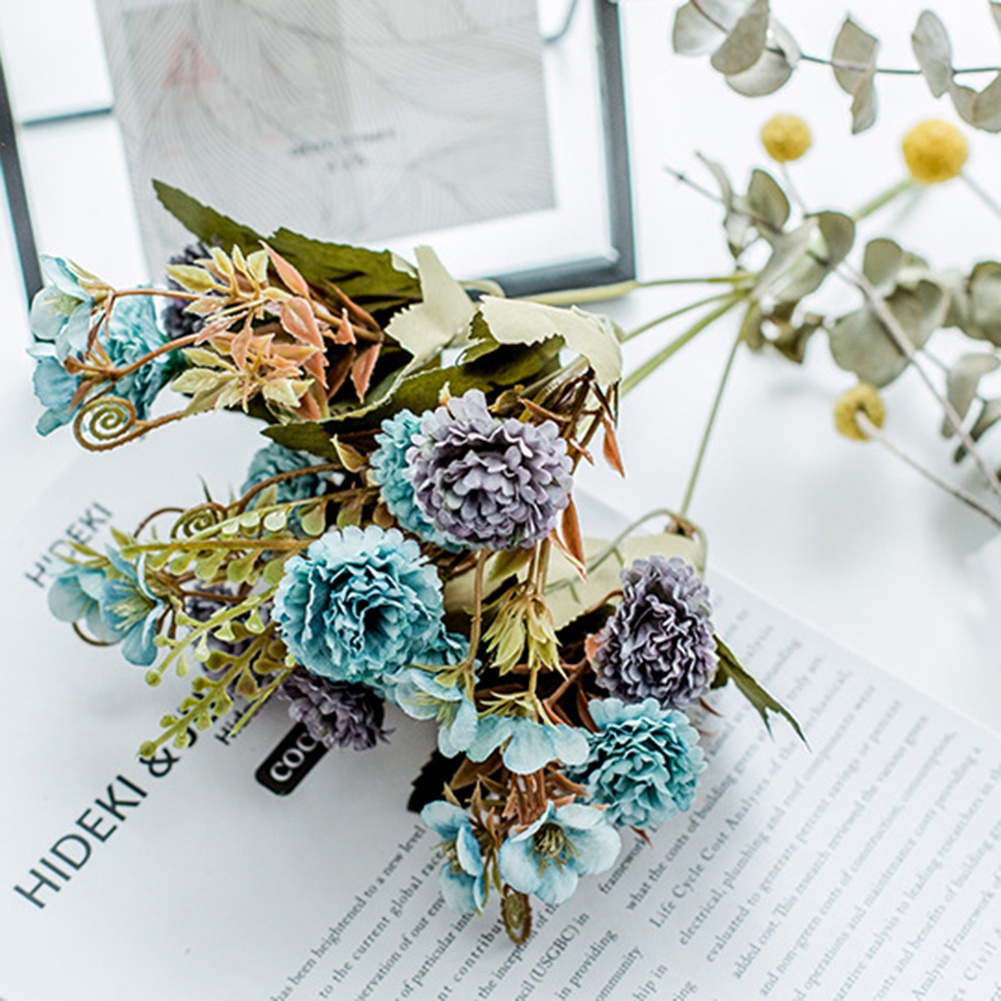 1 Nhánh Hoa Cẩm Chướng Nhân Tạo Trang Trí Nhà Cửa / Tiệc Cưới Diy