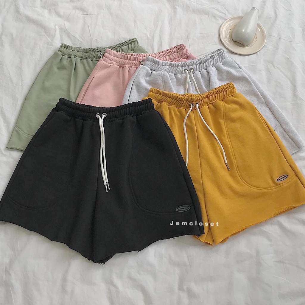 Quần Đùi Nữ Ống Rộng JEM CLOSET Chất Vải Chân Cua Quần Short Nữ Ống Rộng IKIN Eo Co Giãn Có Túi Nhiều Màu Mặc Ở Nhà 2773