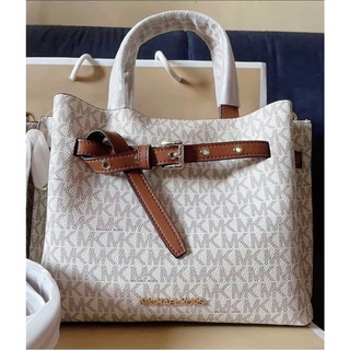 Michael Kors - Túi MK Emilia Small Pebbled Leather - Màu trắng