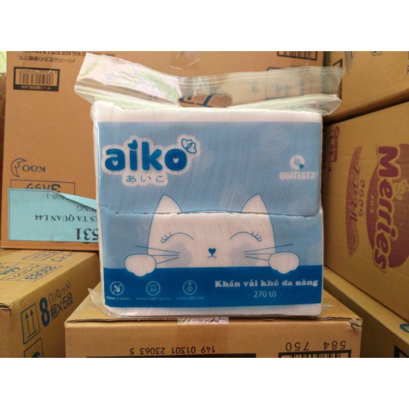 Khăn vải khô đa năng AIKO 270 tờ