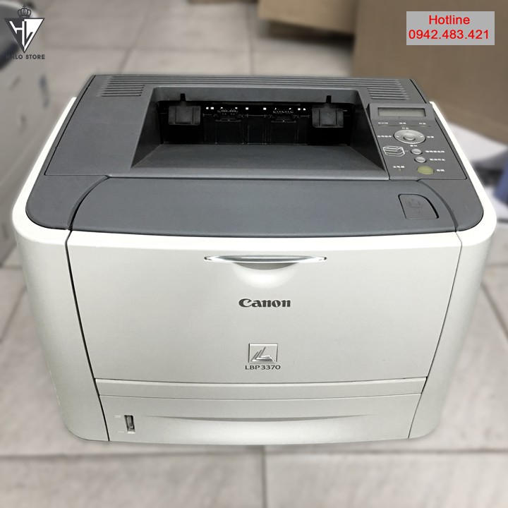 [Ảnh thật]  Máy in cũ hai mặt Canon LBP 3370 khổ A4 + Tặng kèm hộp mực mới + dây nguồn + cáp kết nối