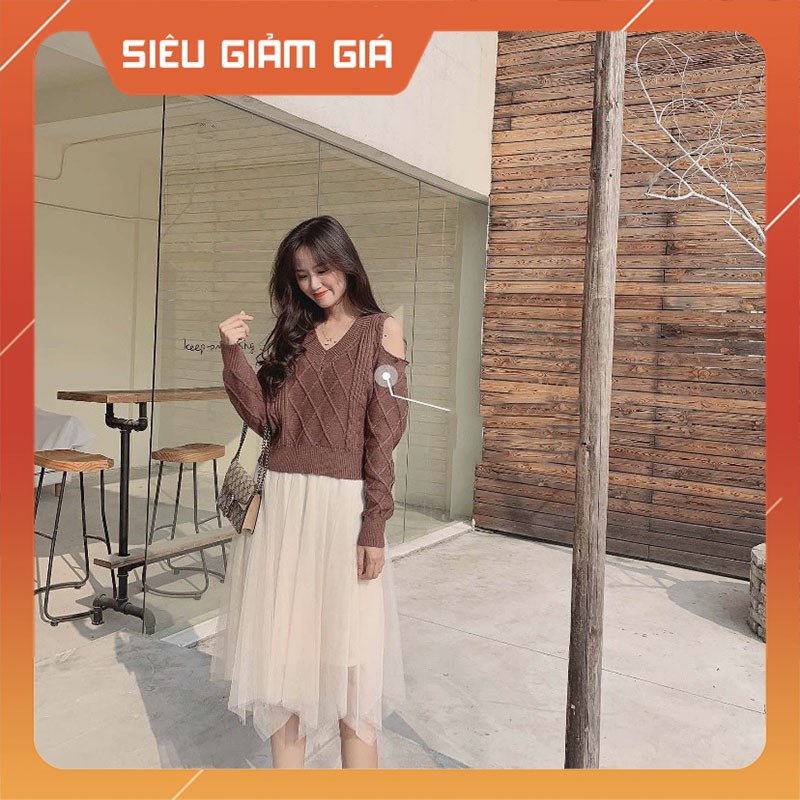 Áo Len Thừng Khoét Vai Dài Tay M0315-Teen 888