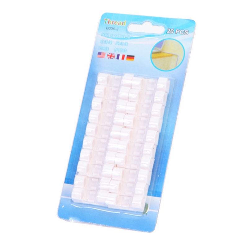 Set 20 Kẹp Giữ Dây Cáp Sạc Tự Dính Tiện Lợi Dành Cho Phòng Khách / Phòng Ngủ / Văn Phòng