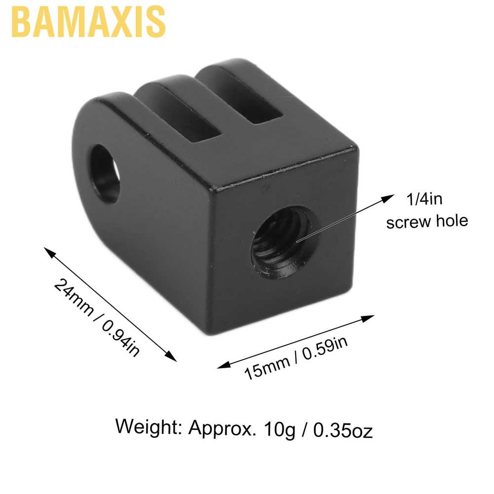 Ngàm gắn ba chân Bamaxis bằng hợp kim nhôm màu đen mini 1/4 inch cho camera chuyển động | BigBuy360 - bigbuy360.vn