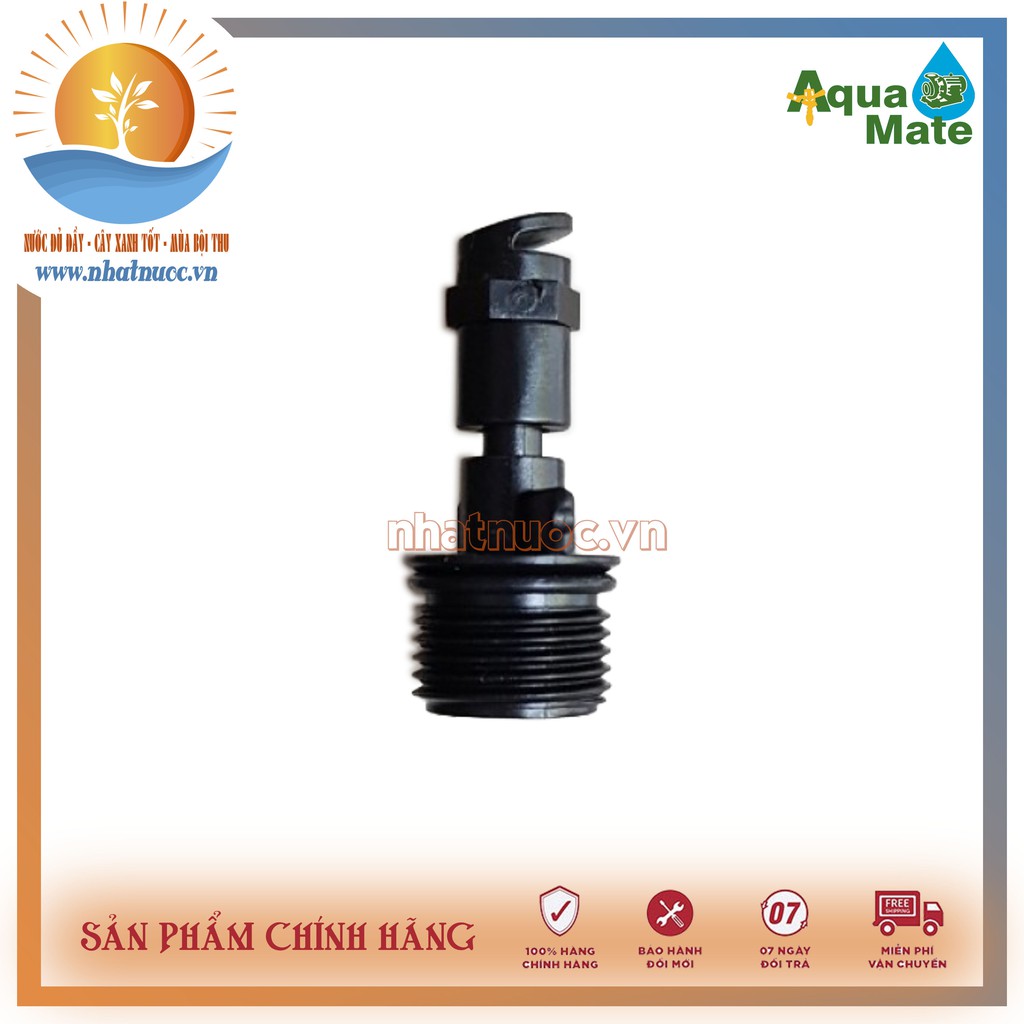Béc phun tiết kiệm Aquamate MS-180D, đuôi cắt ống 5mm, góc tưới 180 độ, ren ngoài D21