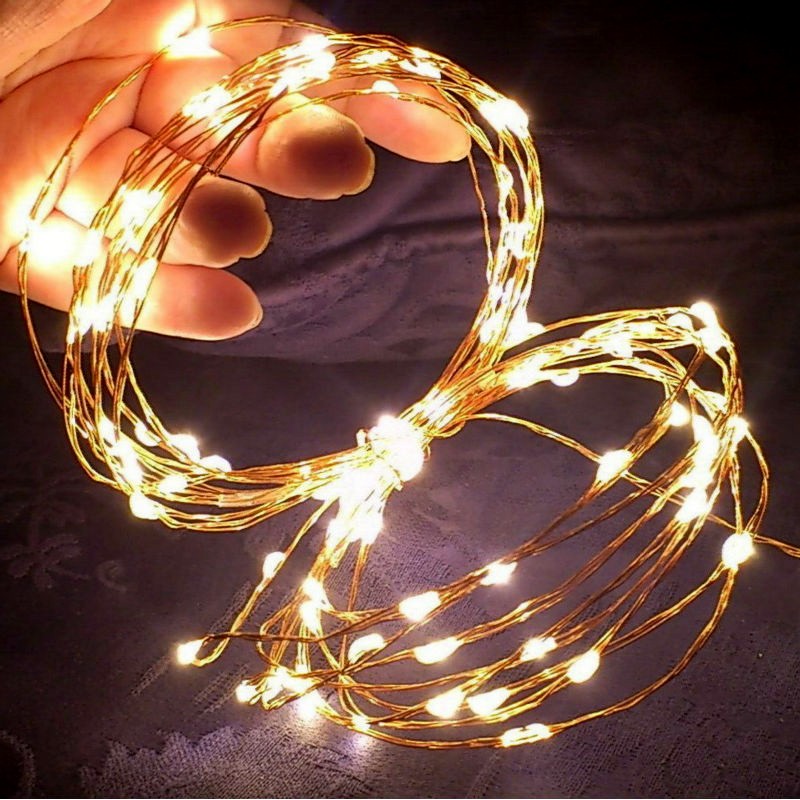 Dây đèn Fairy Light đom đóm 10m chạy pin