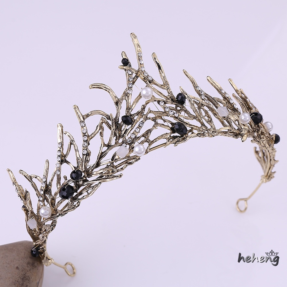 Vương Miện Đính Ngọc Trai Handmade Phong Cách Châu Âu Cho Nữ