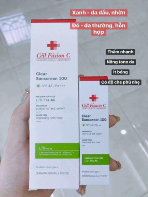 Kem chống nắng Cell Fusion C Laser - Clear - Toning Sunscreen 100 SPF50+/PA+++