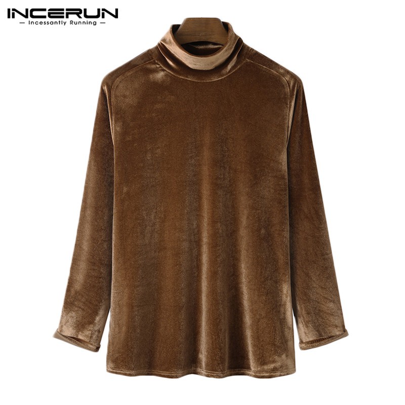 Áo Thun INCERUN Cổ Cao Tay Dài Giữ Ấm Dành Cho Nam | BigBuy360 - bigbuy360.vn