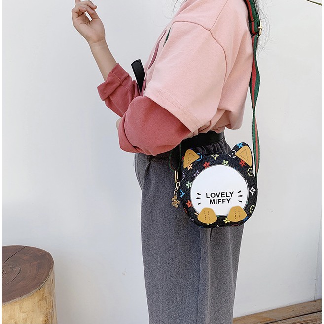 Túi thời trang đeo chéo trẻ em hoạt hình dễ thương cho bé gáipo