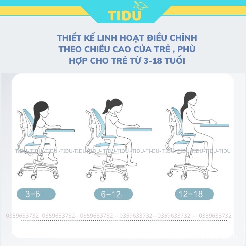 bộ ghế học sinh thông minh chống gù chống cận cho trẻ em Tidu M5 có thể điều chỉnh độ cao bàn và ghế di chuyển dễ dàng
