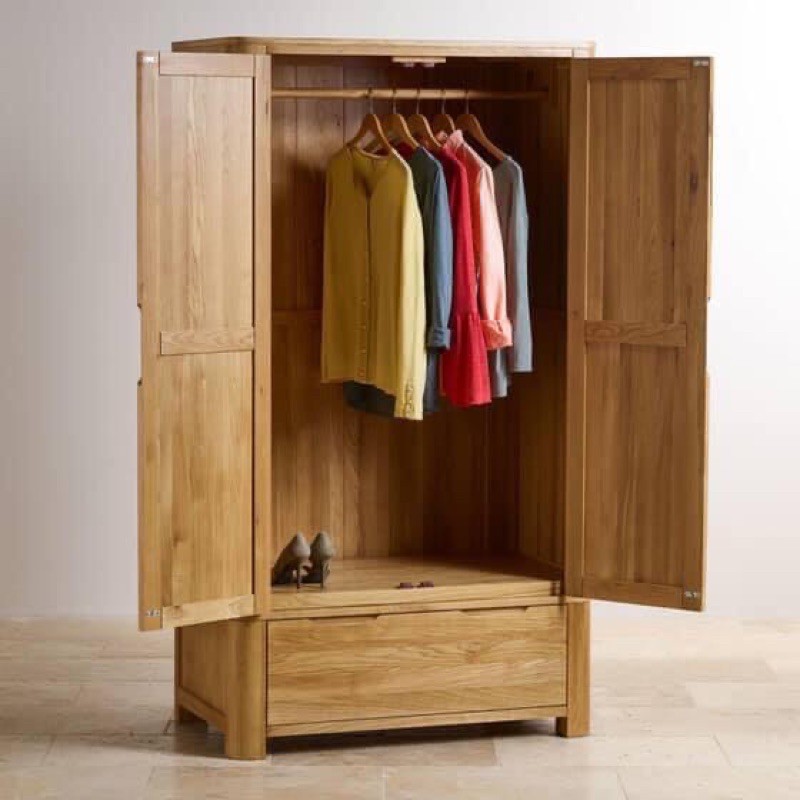 Tủ đựng quần áo gỗ sồi tự nhiên đẹp hiện đại