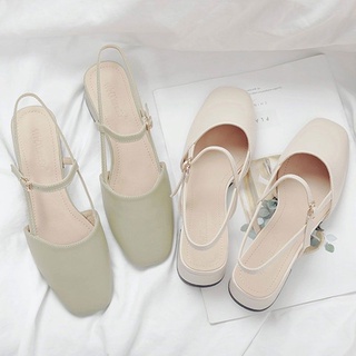 Giày cao gót bít mũi, sandal tiểu thư nữ tính 3cm.