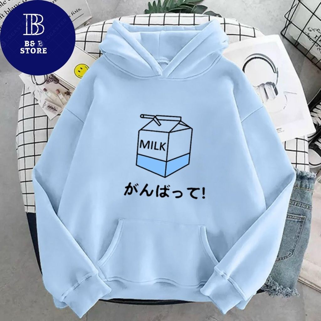 ÁO KHOÁC HOODIE NỈ UNISEX IN MILK SIÊU CUTE ÁO KHOÁC HOODIE LOCAL BRAND FORM RỘNG NAM NỮ NHIỀU MÀU | WebRaoVat - webraovat.net.vn