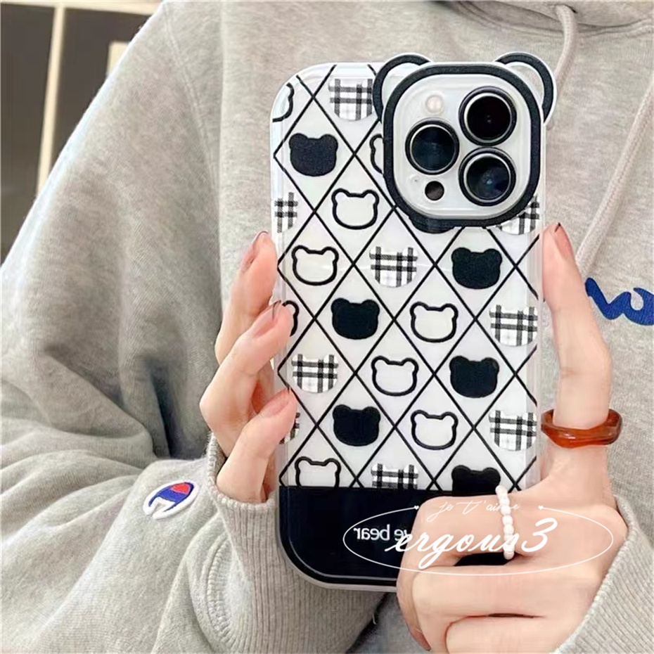 Ốp Điện Thoại Mềm Họa Tiết Gấu Thời Trang Cho iPhone 14 13 12 11 Pro Max SE2020 X XR Xs Max 7 8 6 6s Plus