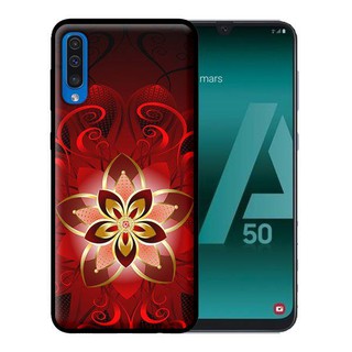 Ốp lưng samsung a50 - họa tiết hoa đỏ