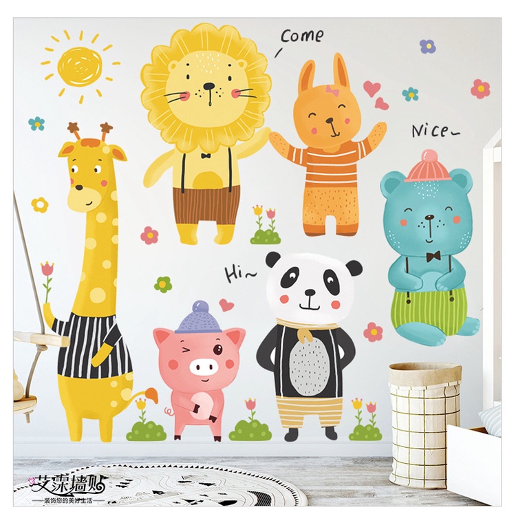 Decal dán tường tranh dán tường hoạt hình cho bé trang trí nhà cửa