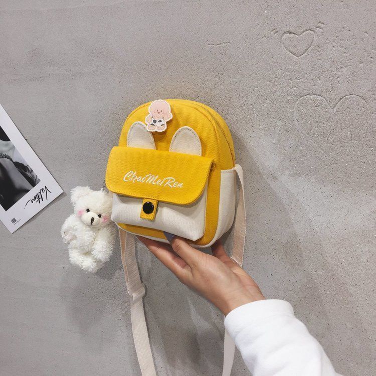 Túi Đeo Vai Vải Canvas Thiết Kế Dễ Thương Cho Nữ Sinh