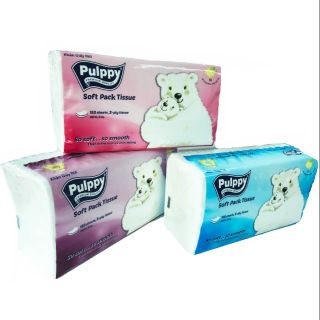 Xách 3 gói Khăn ăn giấy rút Pulppy 180 tờ