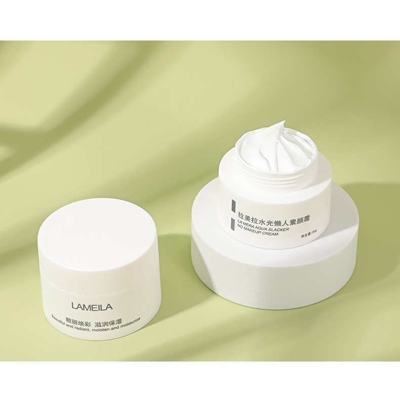 Kem lười che khuyết điểm trang điểm màu nude dưỡng ẩm LAMEILA Aqua Slacker No Makeup Cream 50g - Hàng nội địa Trung