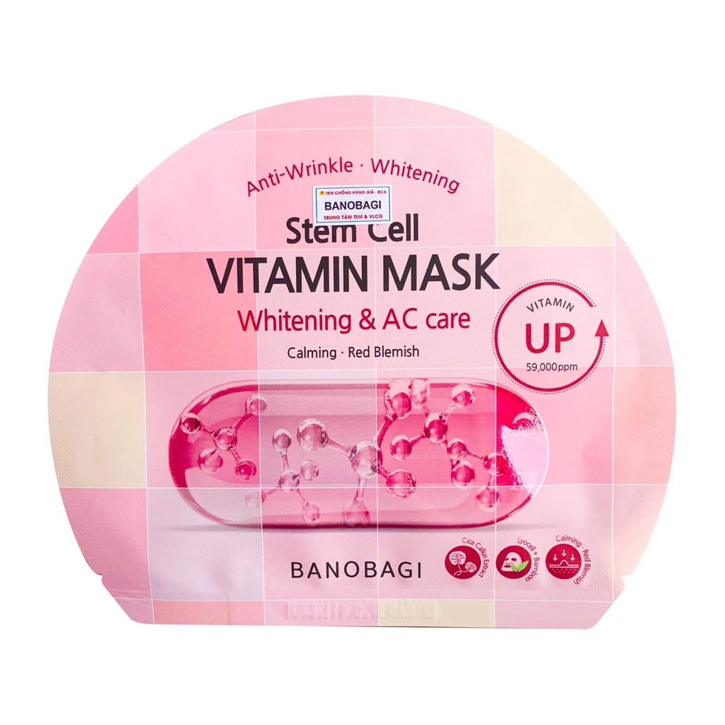 Mặt Nạ Banobagi Dưỡng Sáng Da, Mờ Thâm Nám Stem Cell Vitamin Mask 30g