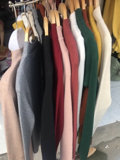 Áo len tăm cổ 3 phân