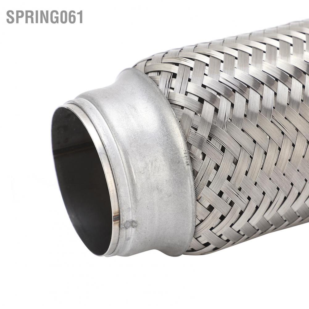 Spring061 Car Woven Exhaust Flexible Pipe Bellows 2x8.0in Stainless Steel Particle Filter Repair Replacement