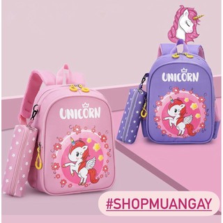 Balo cho trẻ mẫu giáo❤Freeship❤️Balo hình Kỳ Lân đáng yêu cho bé gái bé trai 2-6 Tuổi.