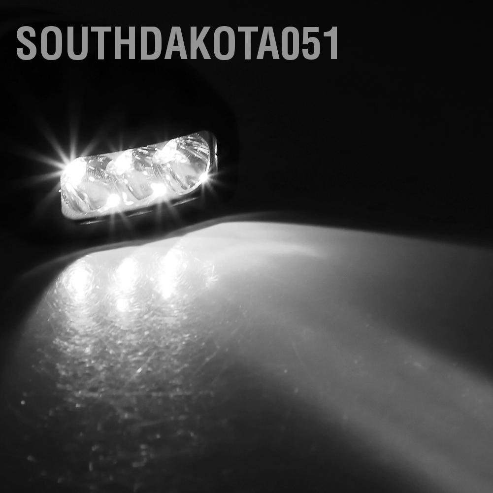 Hàng Sẵn Đèn LED gắn tay cầm xe đạp 3 bóng chống thấm nước có còi dễ mang theo khi đi ra ngoài Đèn xe đạp thể thao siêu sáng led chống nước có còi【Southdakota051】